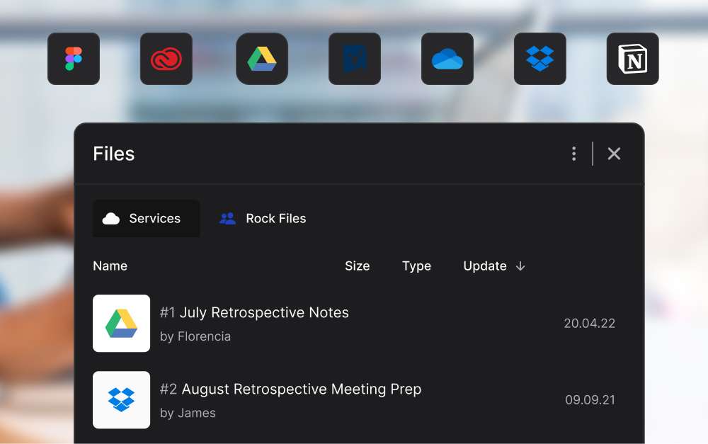 how to run a retrospective with files on rock