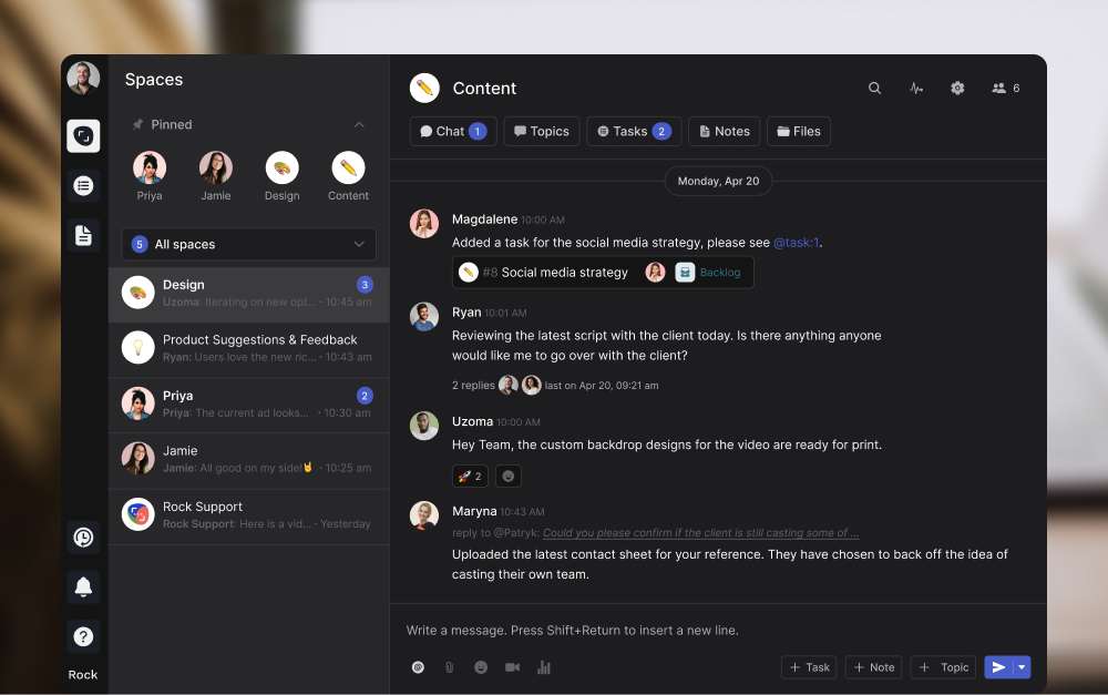 productive morning routines with rock messaging tasks