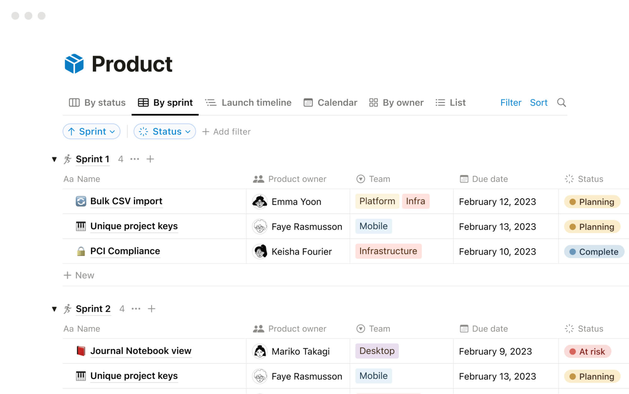 software to manage tasks and projects Notion preview