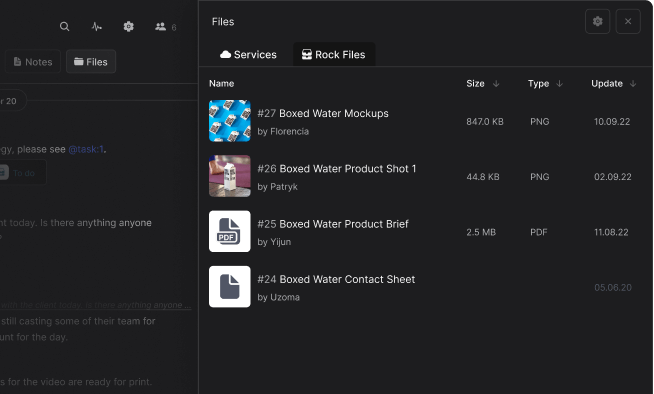 Rock files mini-app with unlimited files up to 25MB