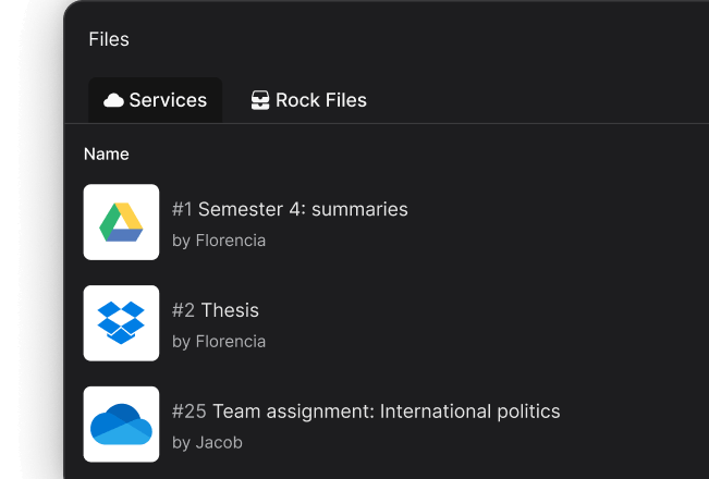 Student file integrations on mobile with Google Drive, Dropbox and OneDrive