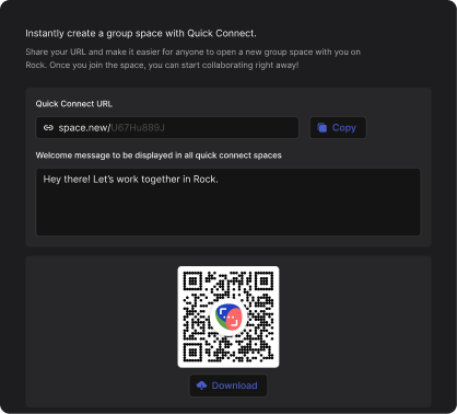Rock quick connect functionality to connect with anyone in seconds