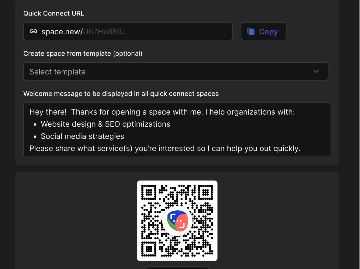 Rock quick connect feature for freelancers to connect with clients