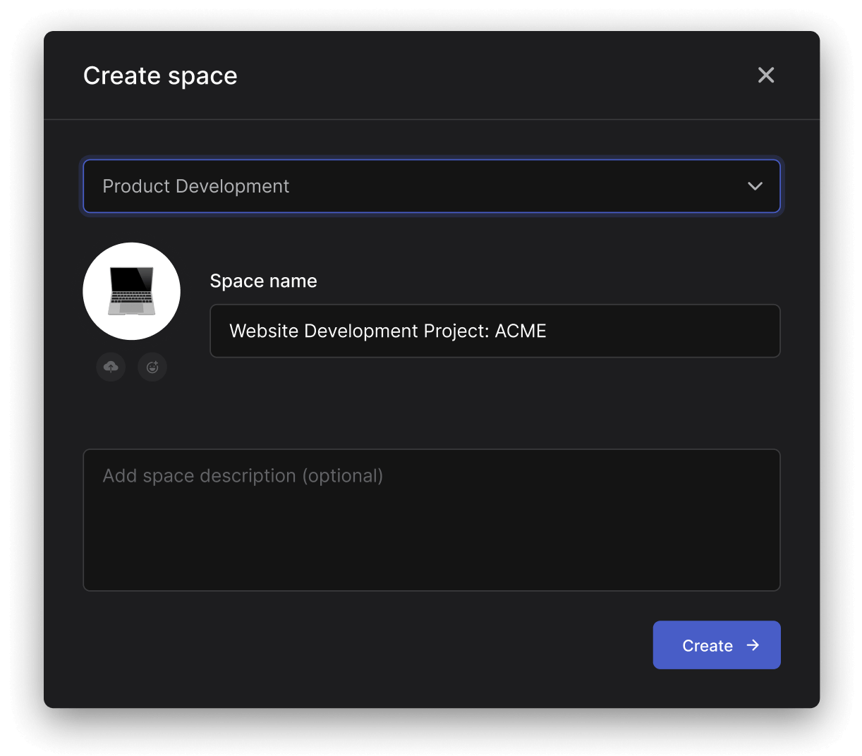 How to create a new freelance project space on Rock