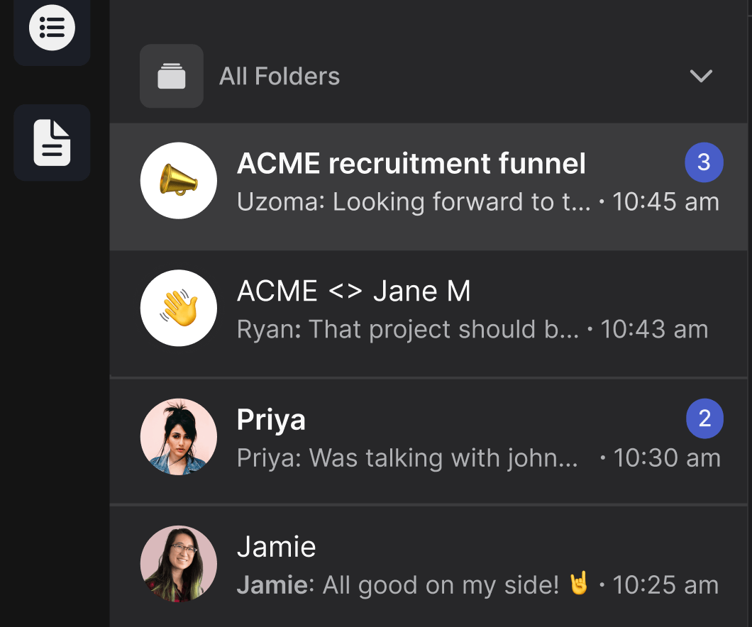 Workspace with multiple recruiters collaborating together