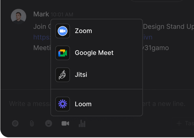 Small business meeting integrations on Rock for free: Zoom, Google Meet and more