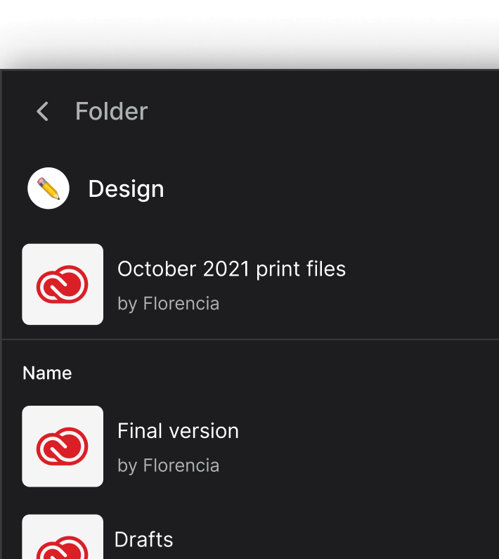 Completed Adobe Creative Cloud integration in a Rock space
