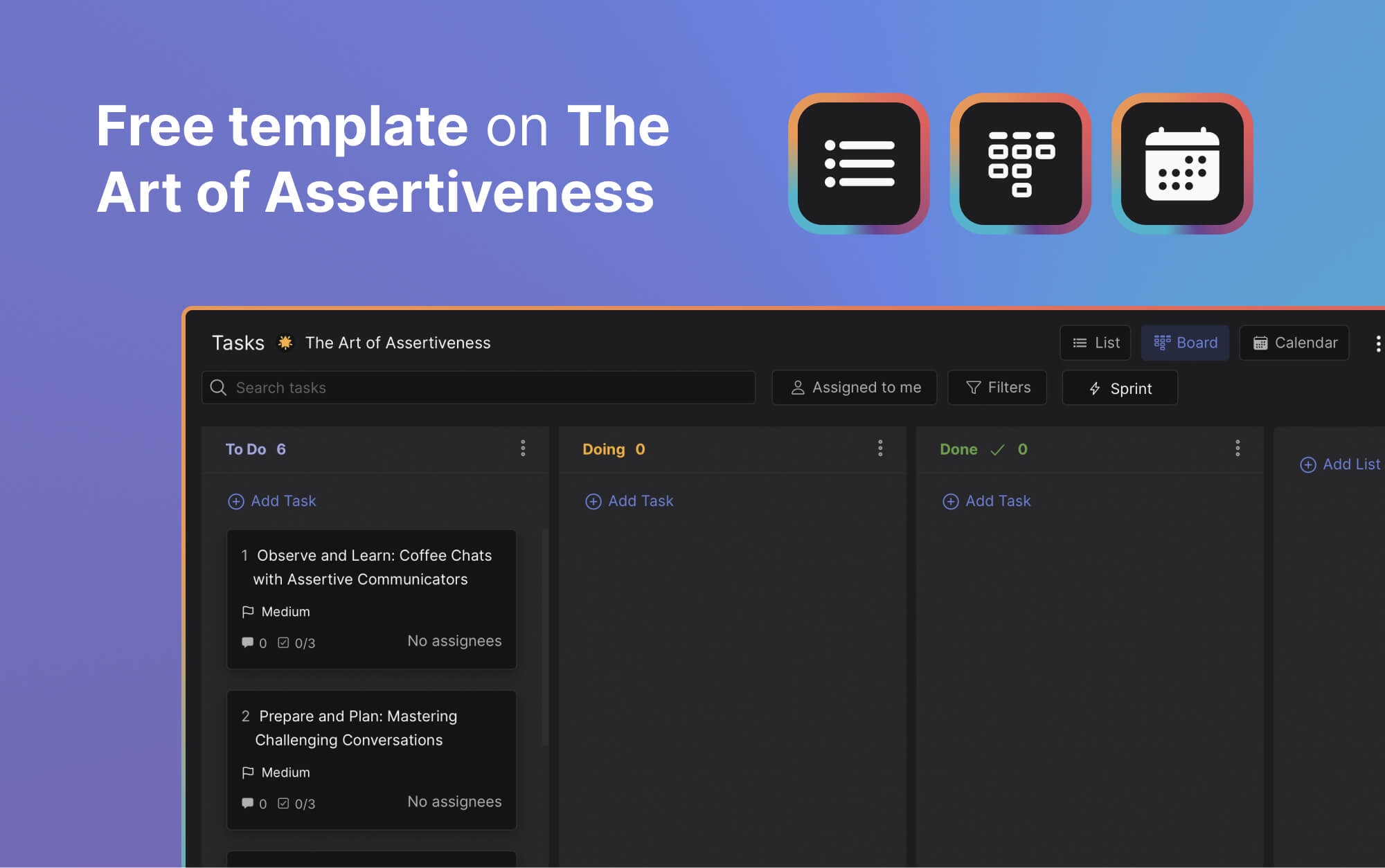 Template assertive communication at work
