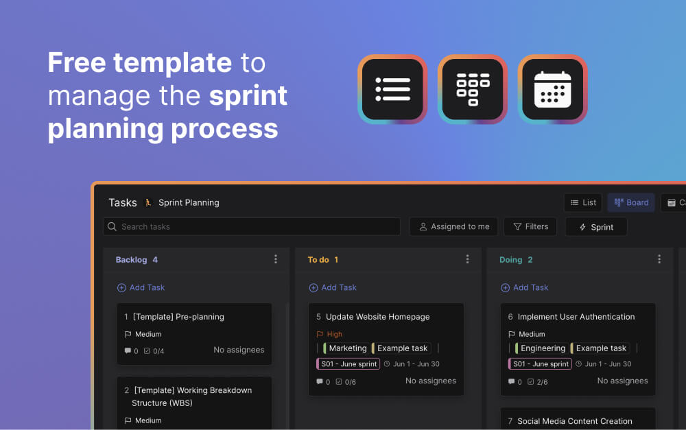 How long should a sprint be template for workflow