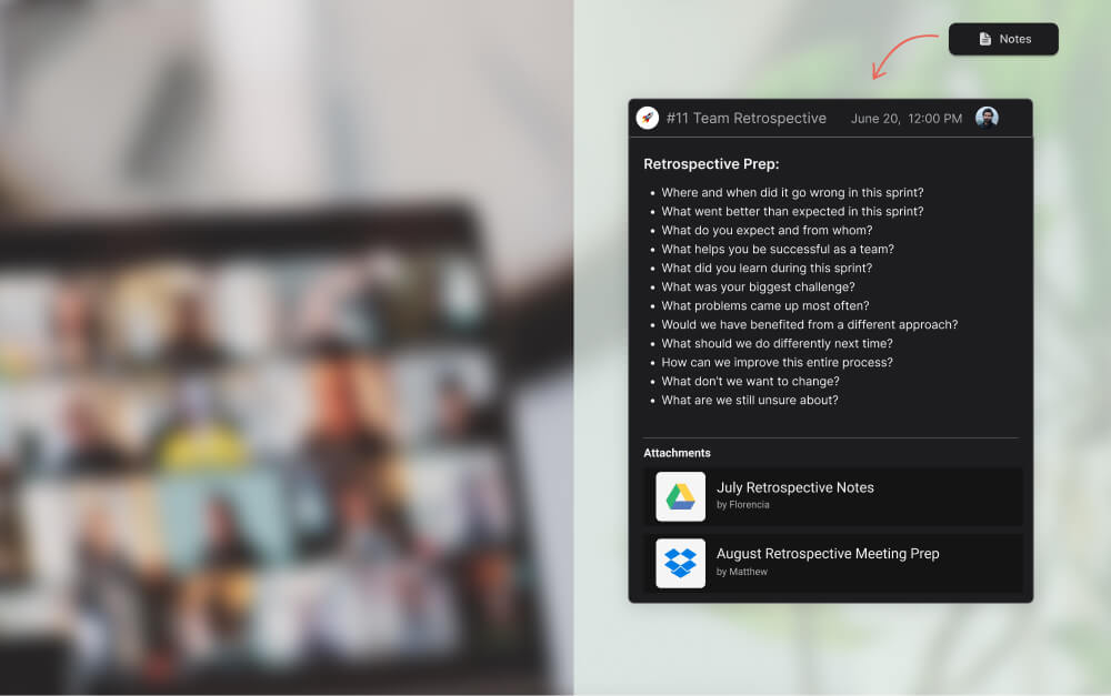 Meeting agenda sprint retrospective preparation sprint planning